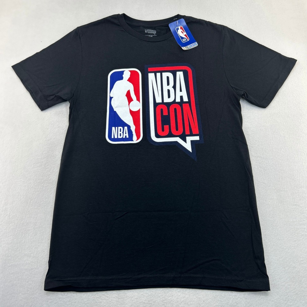 NBA Con Chicago Bulls Graphic T-Shirt Black Mens Small Cotton Short Sleeve 1363